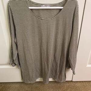 Riders by Lee Women's XL Heathered Stripe 3/4 Sleeve Women’s Top